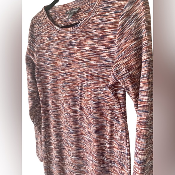 A Pea in the Pod ribbed stretch bodycon orange navy black cream Spacedye dress - Picture 5 of 5